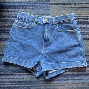 American Apparel denim cuff short